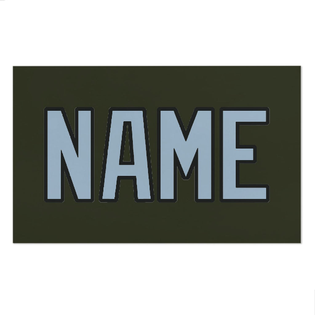 Custom Olive Light Blue Beach Towel