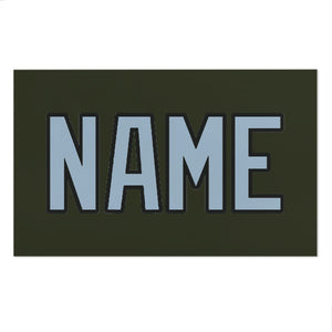 Custom Olive Light Blue Beach Towel