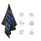 Custom Olive Sky Blue Beach Towel