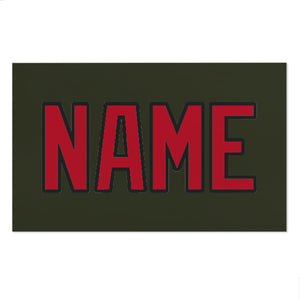 Custom Olive Red Beach Towel