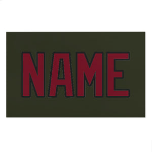 Custom Olive Crimson Red Beach Towel