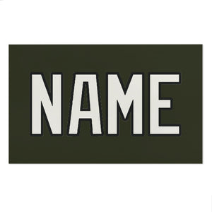 Custom Olive White Beach Towel