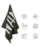 Custom Olive White Beach Towel