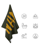 Custom Olive Yellow Beach Towel
