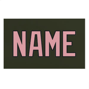 Custom Olive Light Pink Beach Towel