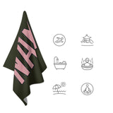 Custom Olive Light Pink Beach Towel