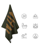 Custom Olive Khaki Beach Towel