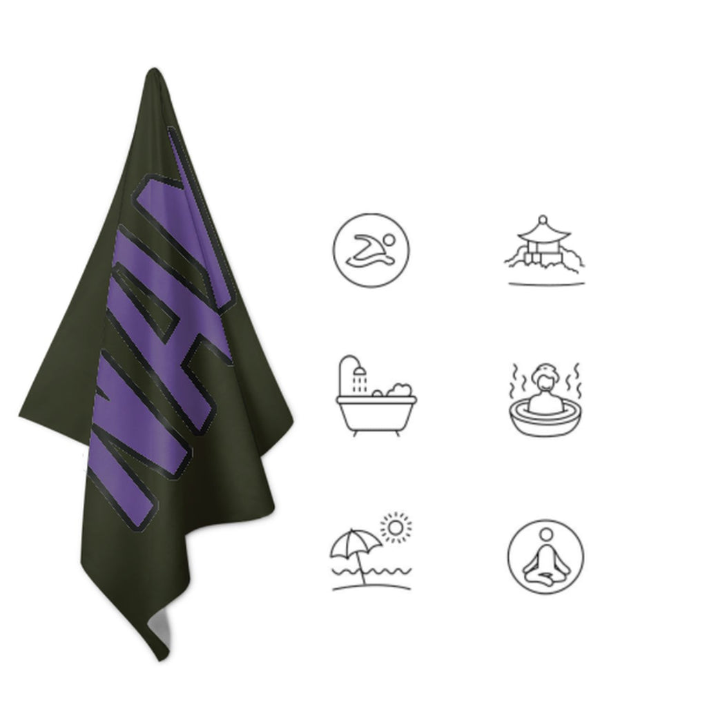 Custom Olive Light Purple Beach Towel