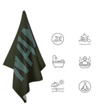 Custom Olive Blue Green Beach Towel