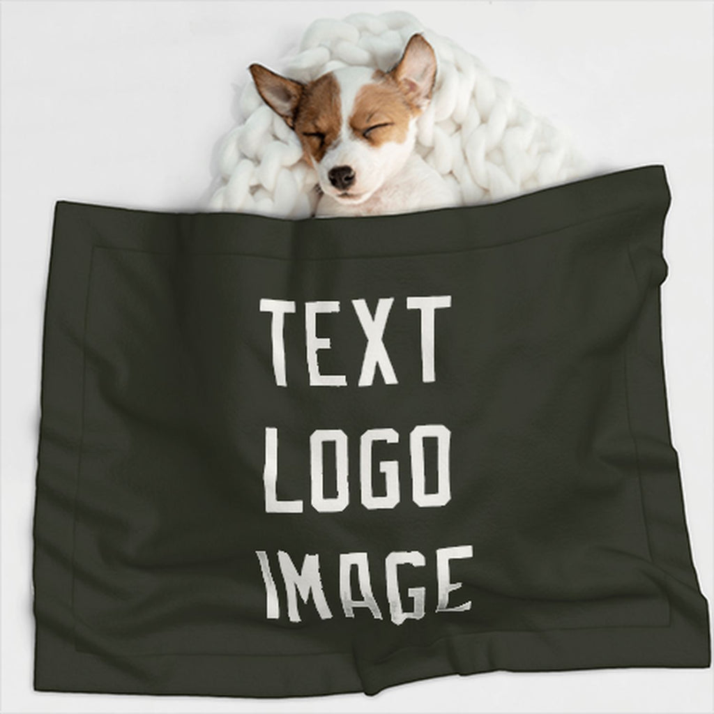 Custom Olive White Pet Blanket