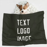 Custom Olive White Pet Blanket
