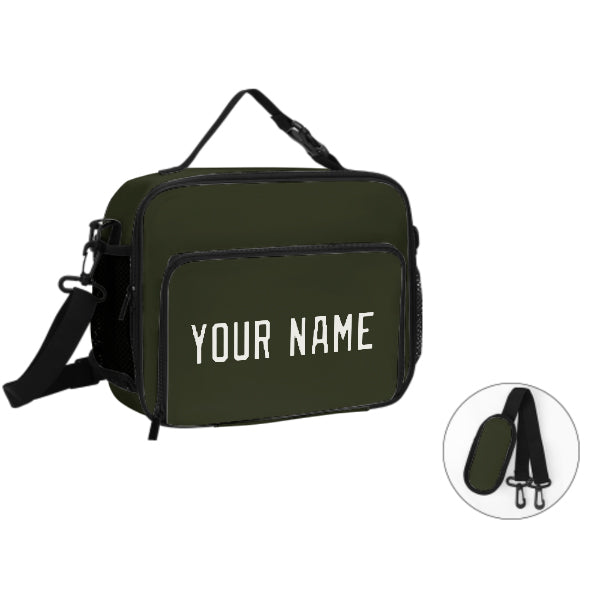 Custom Olive White Lunch Bag