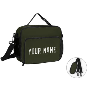 Custom Olive White Lunch Bag