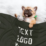 Custom Olive White Pet Blanket