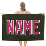 Custom Olive Pink Beach Towel