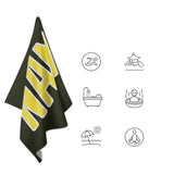 Custom Olive Light Yellow Beach Towel