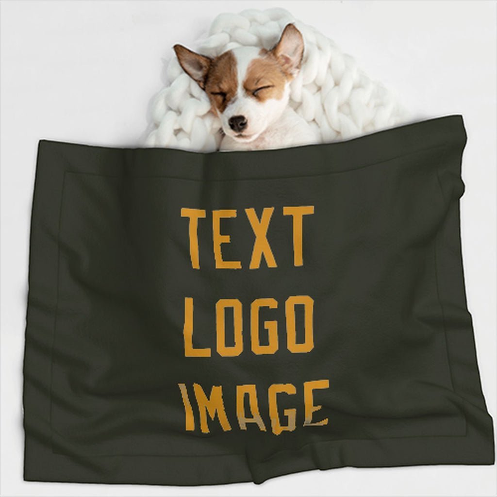 Custom Olive Yellow Pet Blanket