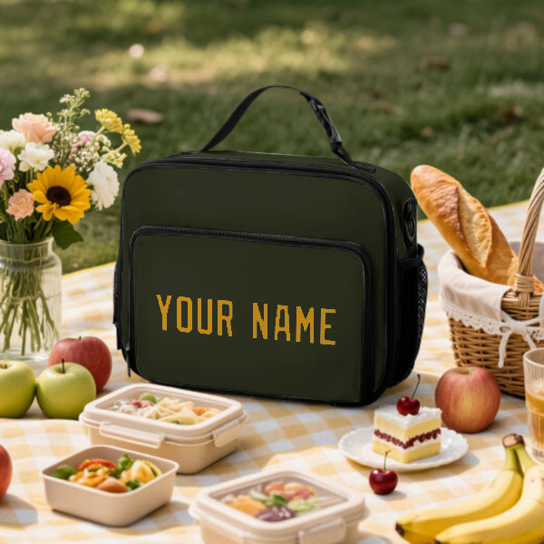 Custom Olive Yellow Lunch Bag