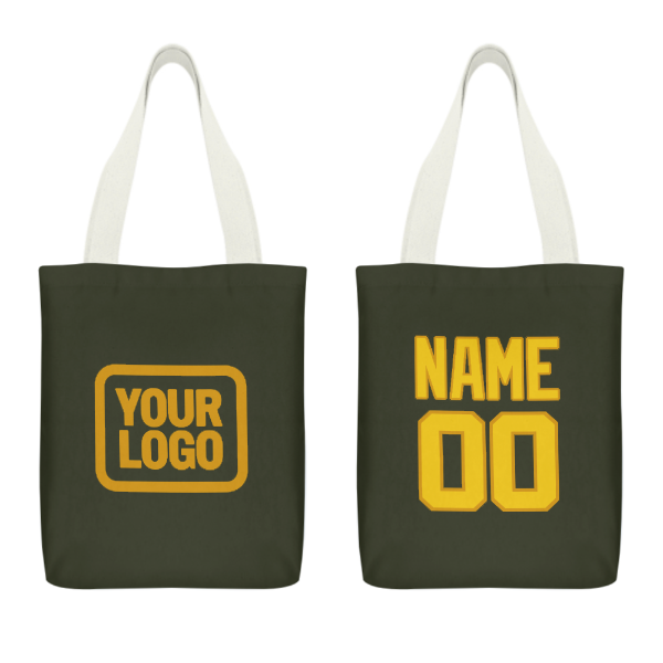 Custom Olive Gold Canvas Tote Bag