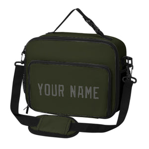 Custom Olive Dark Grey Lunch Bag