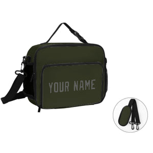 Custom Olive Dark Grey Lunch Bag