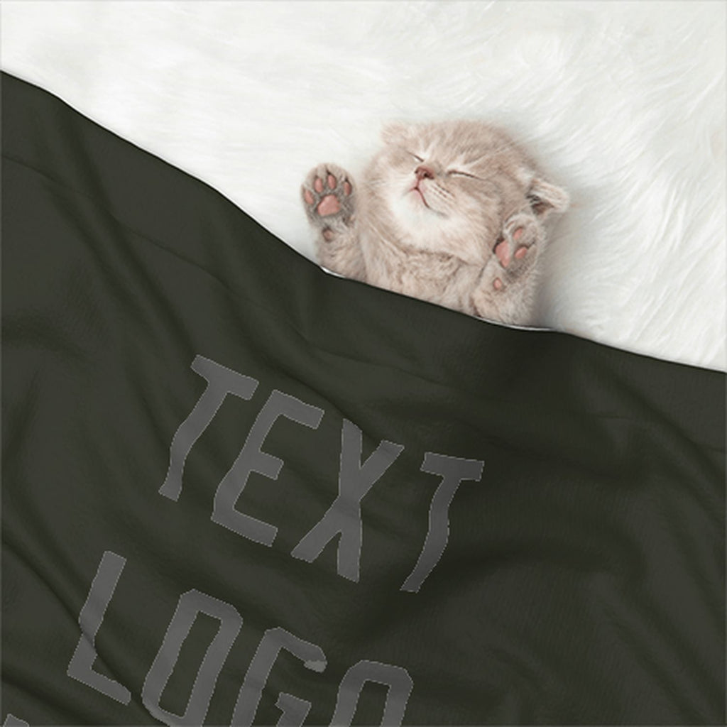 Custom Olive Dark Grey Pet Blanket