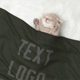 Custom Olive Dark Grey Pet Blanket