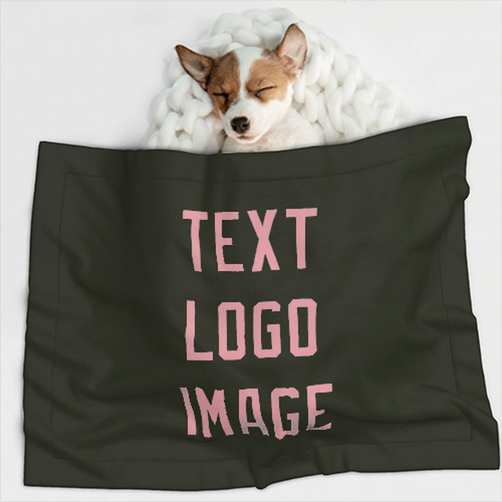 Custom Olive Light Pink Pet Blanket