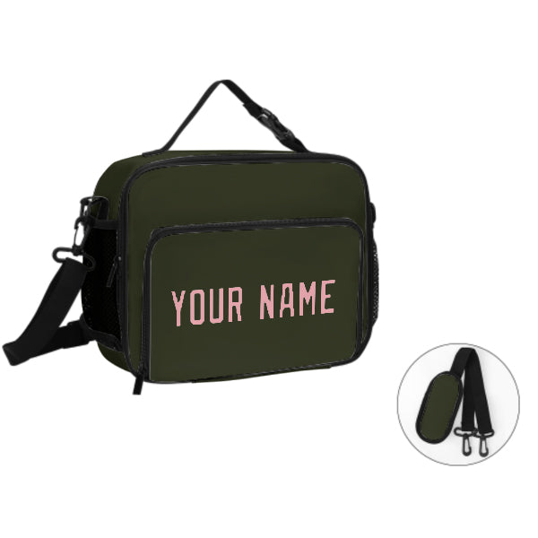 Custom Olive Light Pink Lunch Bag