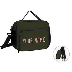 Custom Olive Light Pink Lunch Bag