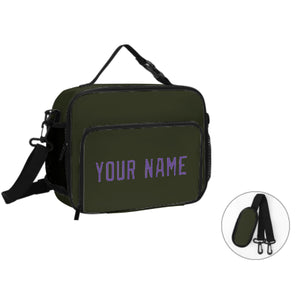 Custom Olive Light Purple Lunch Bag
