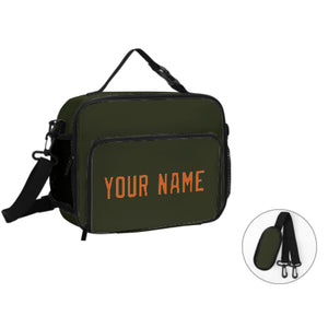 Custom Olive Orange Lunch Bag