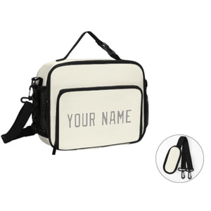 Custom Cream Gray Lunch Bag