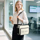 Custom Cream Gray Lunch Bag
