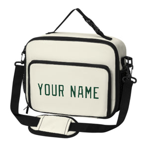 Custom Cream Green Lunch Bag