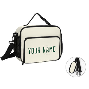 Custom Cream Green Lunch Bag