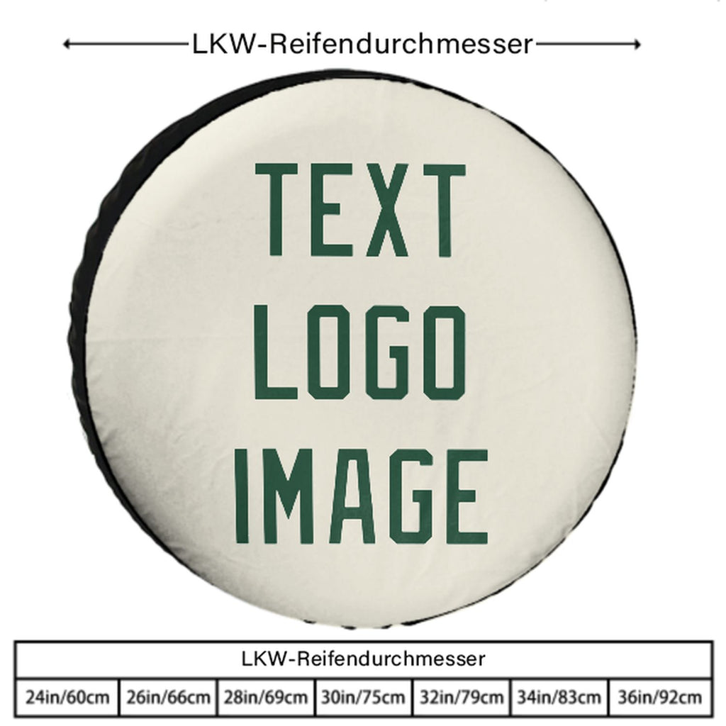 Custom Cream Green Truck Tires