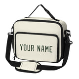 Custom Cream Dark Green Lunch Bag