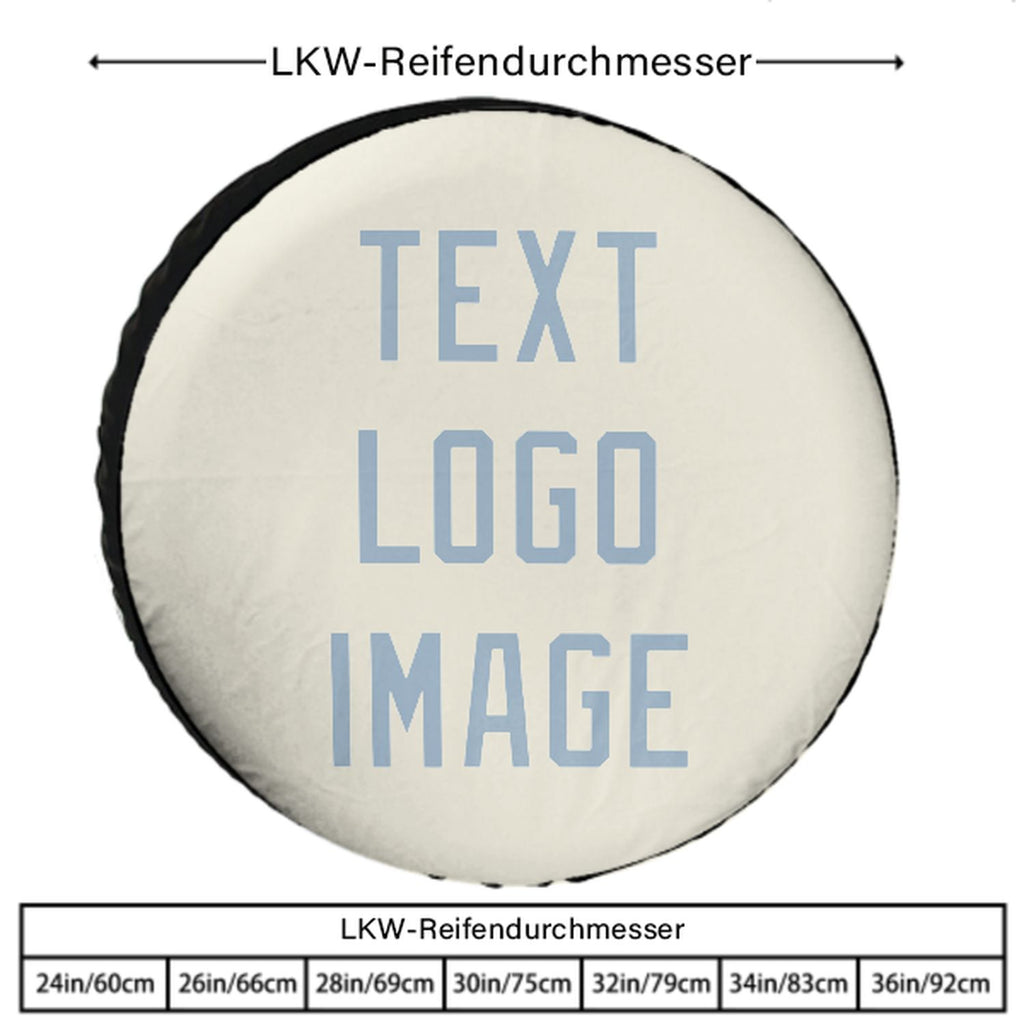 Custom Cream Light Blue Truck Tires