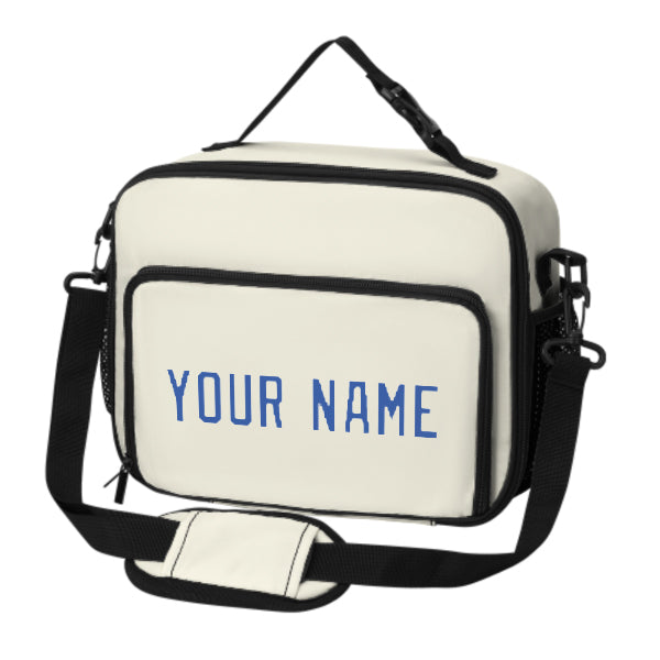 Custom Cream Sky Blue Lunch Bag