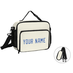 Custom Cream Sky Blue Lunch Bag