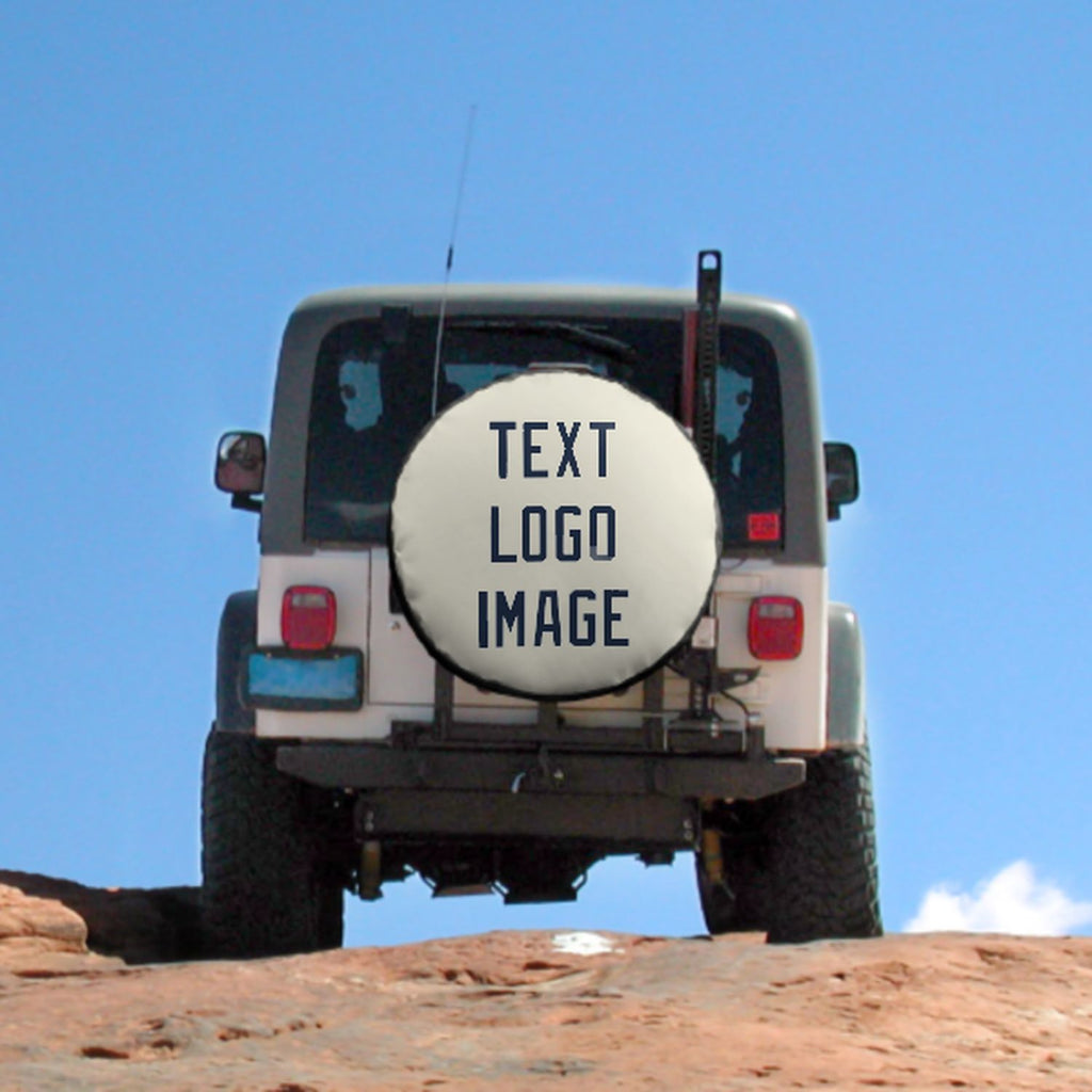 Custom Cream Blue Truck Tires