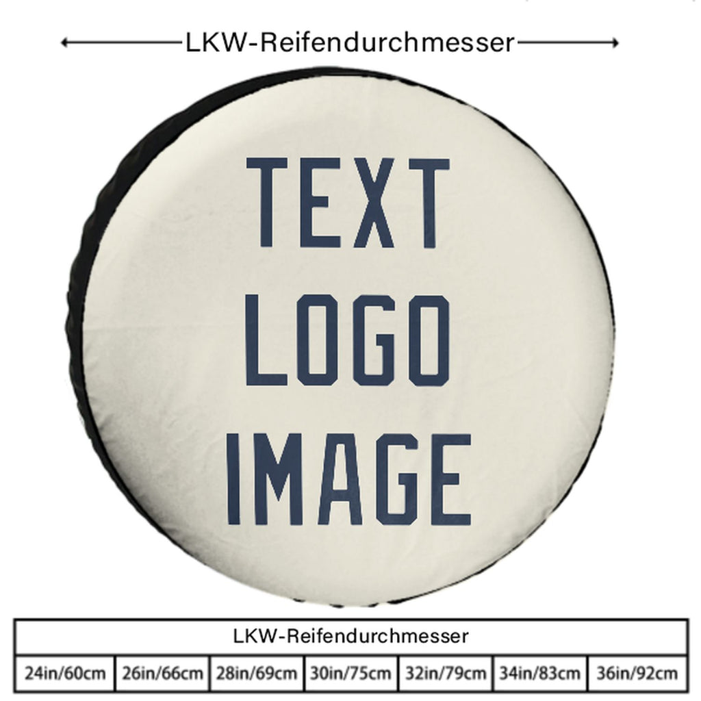 Custom Cream Blue Truck Tires