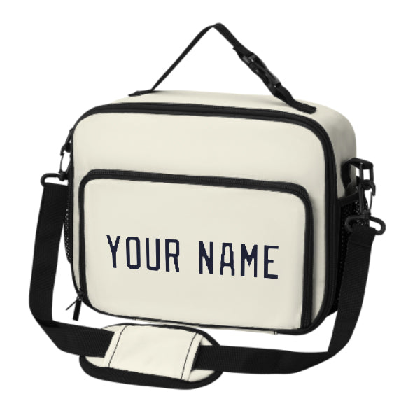 Custom Cream Navy Lunch Bag