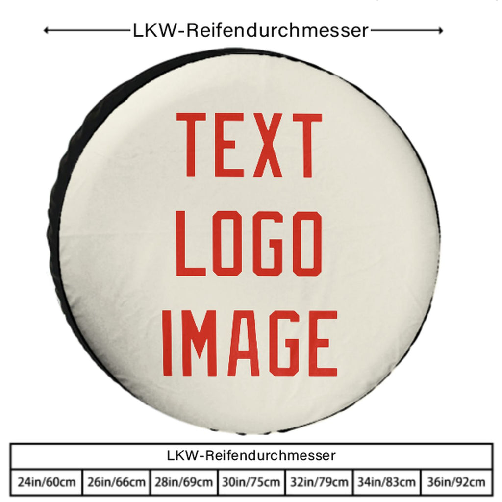 Custom Cream Orange Red Truck Tires