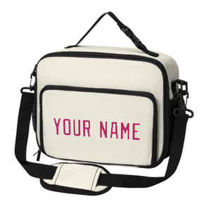 Custom Cream Pink Lunch Bag