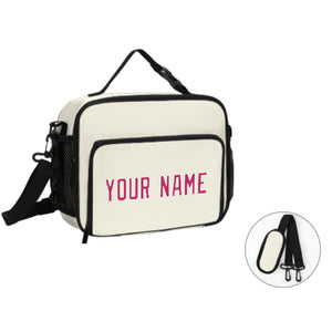 Custom Cream Pink Lunch Bag