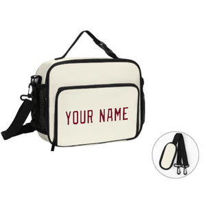 Custom Cream Crimson Red Lunch Bag