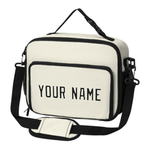 Custom Cream Black Lunch Bag