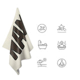 Custom Cream Brown Beach Towel